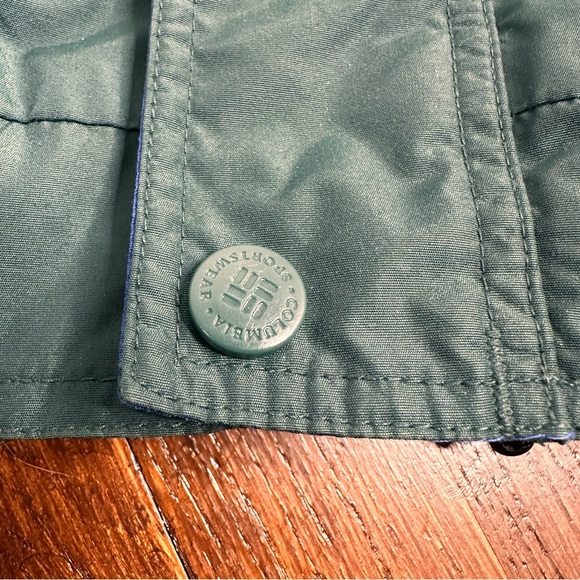 Vintage Columbia Powder Keg Ski Jacket Blue Green Mens Large w/ Coat Insert Warm - Picture 9 of 16